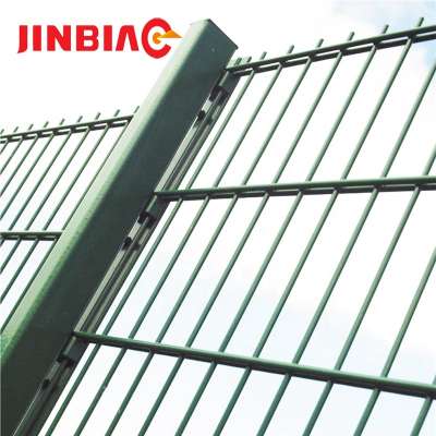 cold galvanized pvc coated double loop wire mesh fence factory